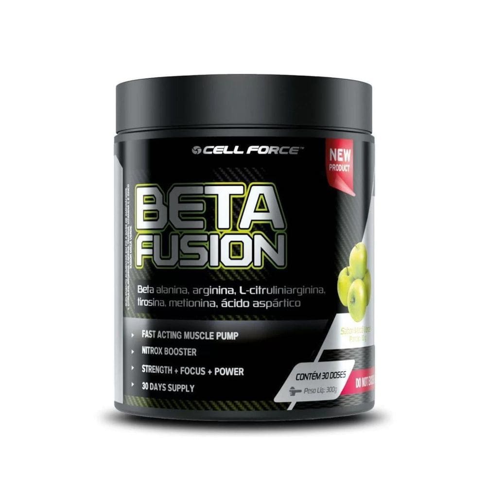 Pré Treino Beta Fusion Sabor Maçã Verde 300G Cell Force