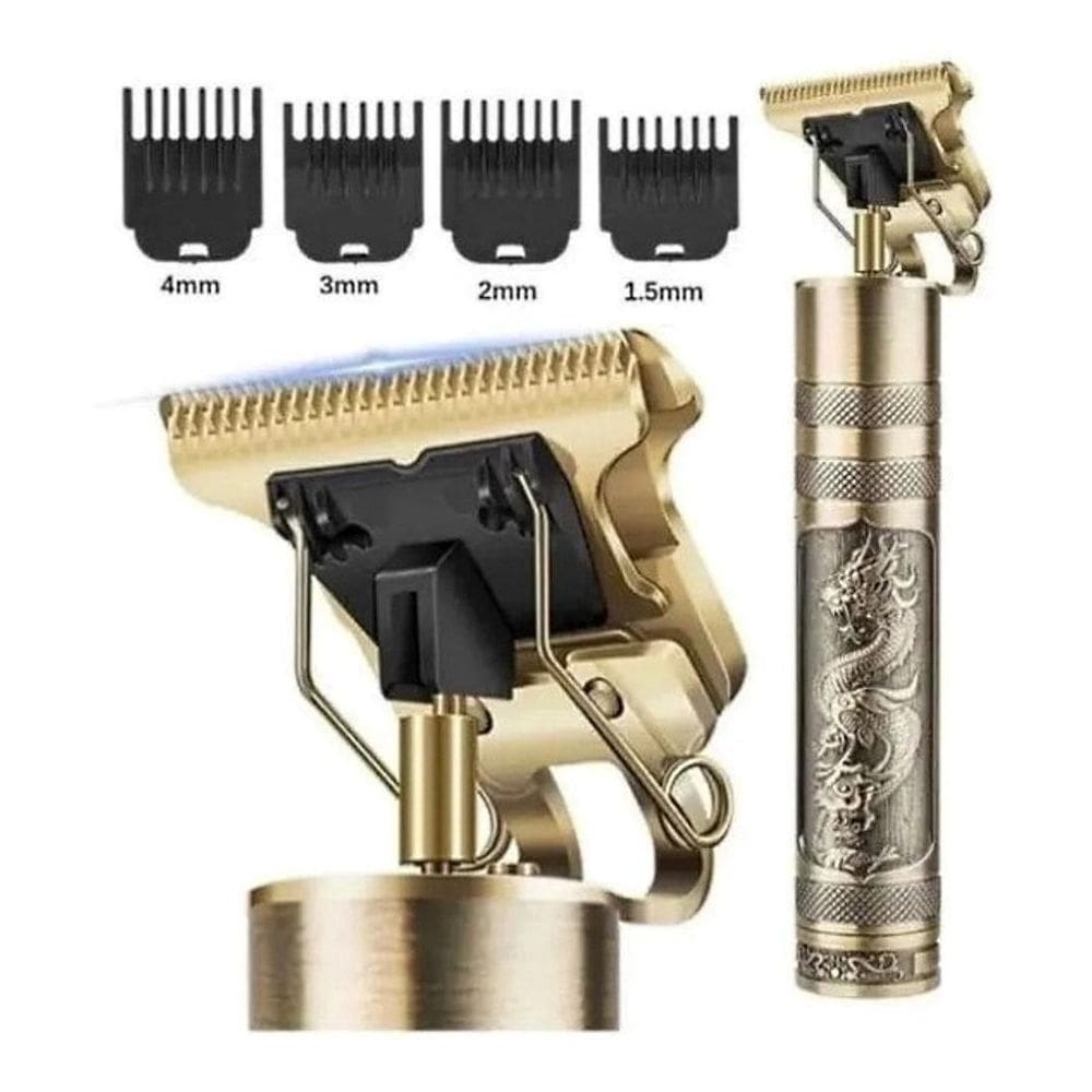 Maquina de Barbear e Cortar Cabelo Profissional Recarregavel Sem Fio Buda ou Dragao