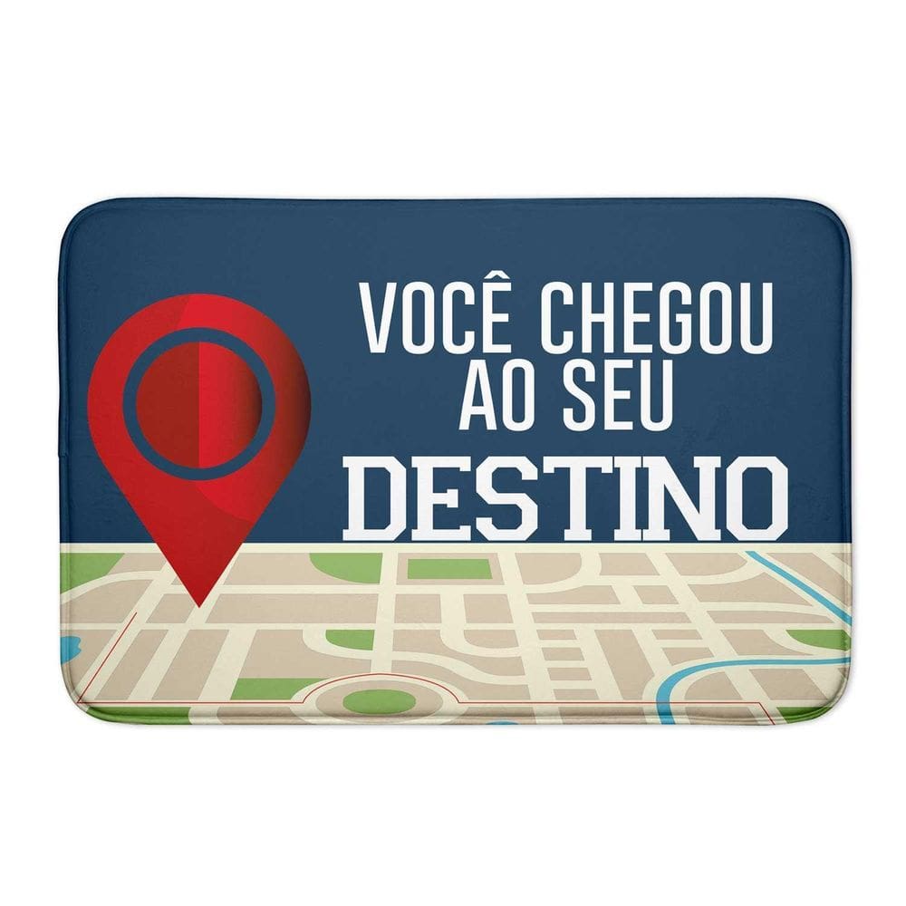 Tapete Porta Personalizada Emborrachada Você Chegou Ao Seu