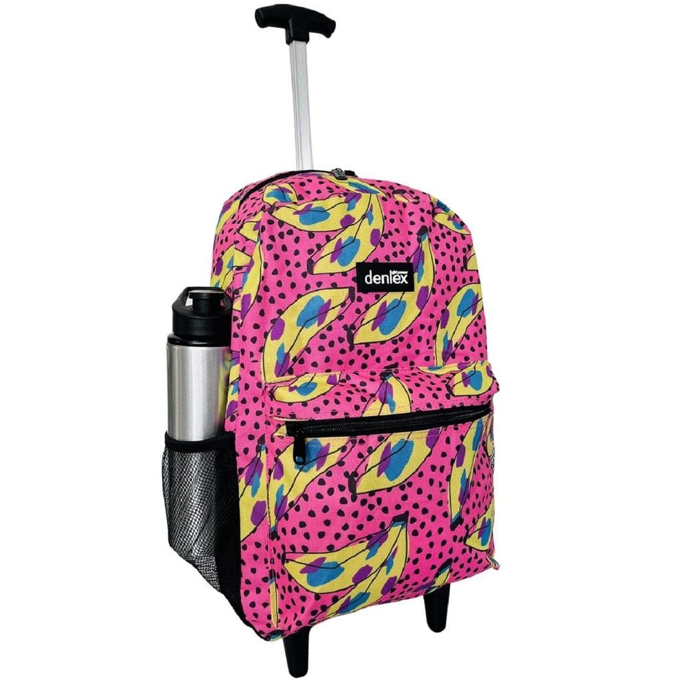 Mochila De Rodinhas Feminina Espaçosa Grande Escolar Rosa