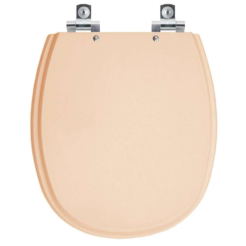 Assento Sanitário com Amortecedor Aspen Rosa Floral para vaso Deca