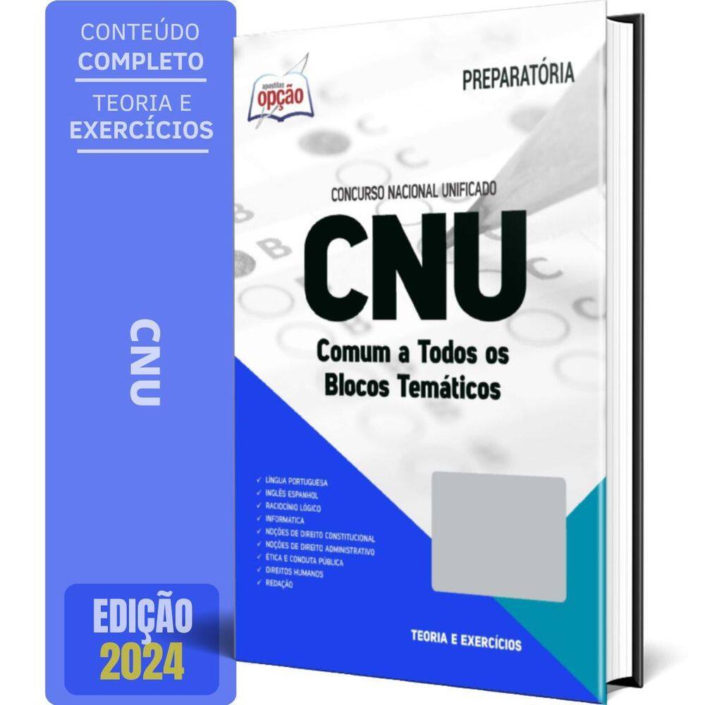 Apostila Cnu 2024 - Comum A Todos Os Blocos Temáticos