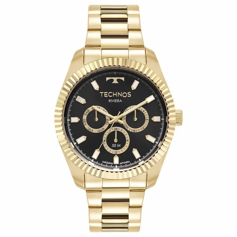 Relógio Technos Masculino Riviera Dourado 6P79Bz/1P