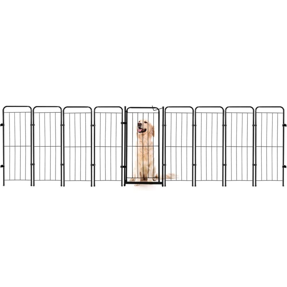 Cercado Cachorro Caes Grande Portao + 8 Modulos 344X98Cm