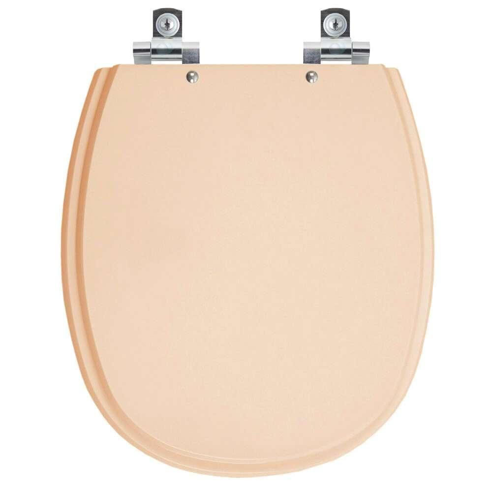 Assento Sanitário Soft Close Aspen Rosa Floral para vaso Deca