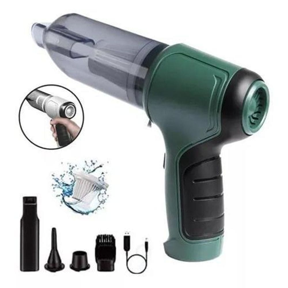 Mini Aspirador Soprador De Pó Usb: Limpeza Completa 3 Em 1