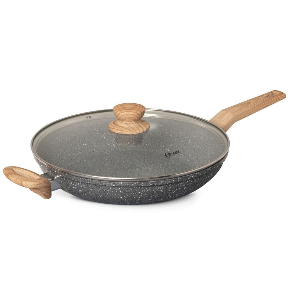 Frigideira Wok Cerâmic Marble Antiader. 28Cm Dark Grey Oster