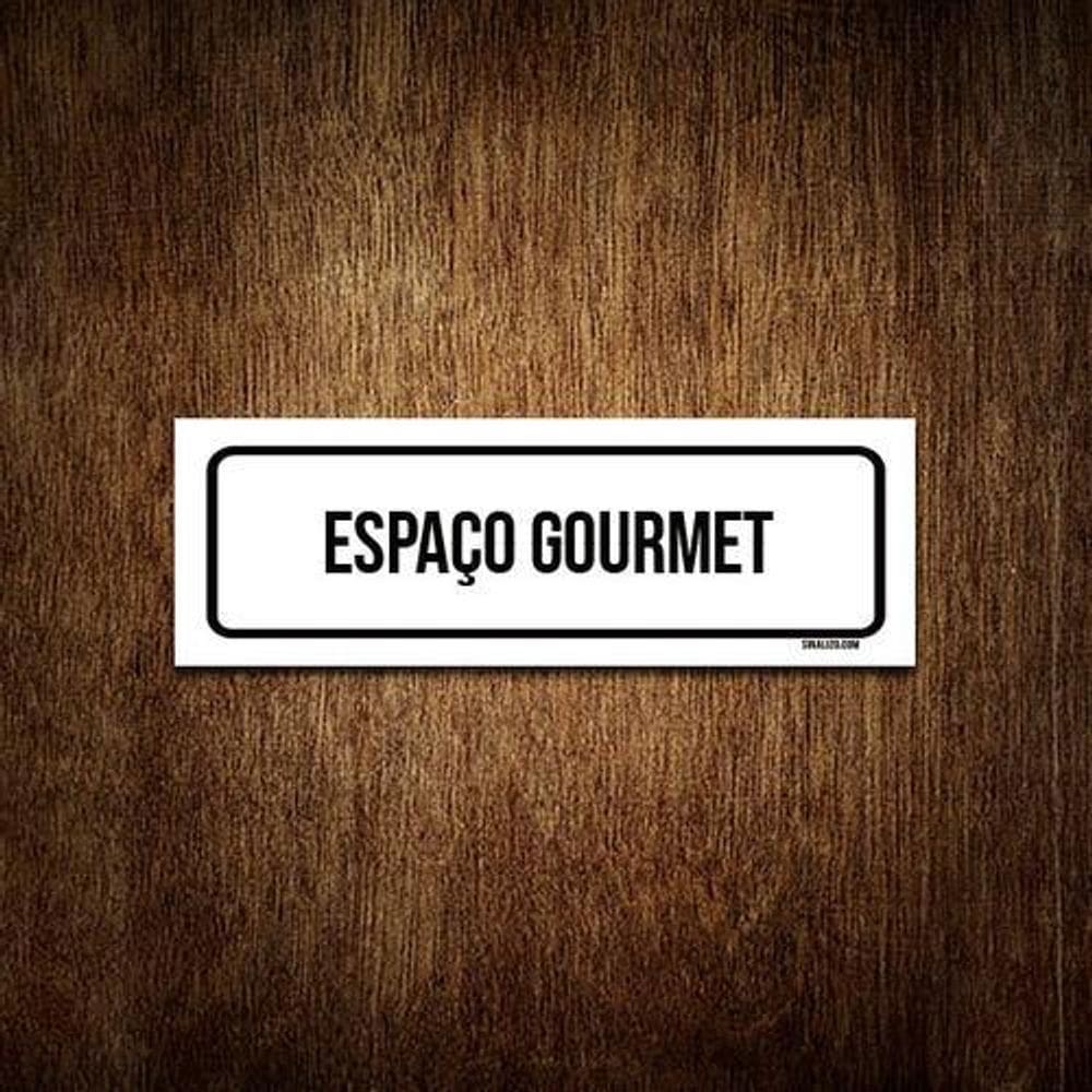 Placa De Sinalização Setor - Espaço Gourmet 23X9