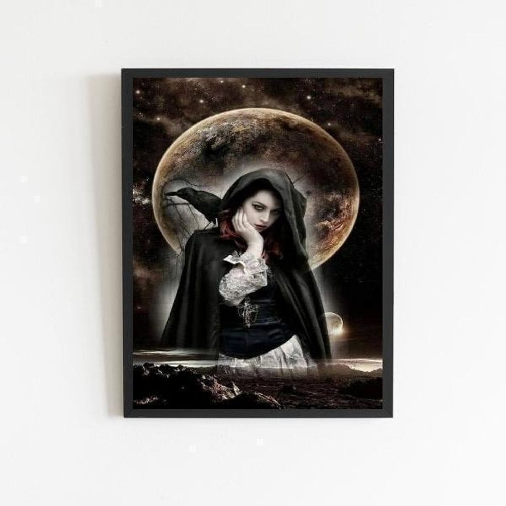 Quadro Pombagira Dama Da Noite 45X34Cm Preta