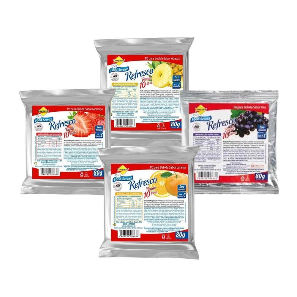 Suco Lowçucar Zero Açúcar 80g - Sabores Variados