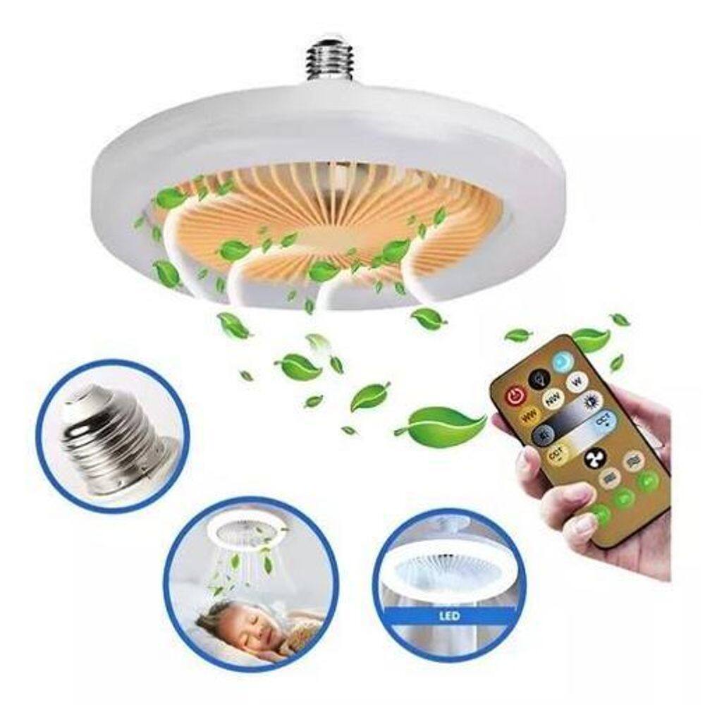 Ventilador Teto: Brilho Contemporâneo Lâmpada Led Ajustável
