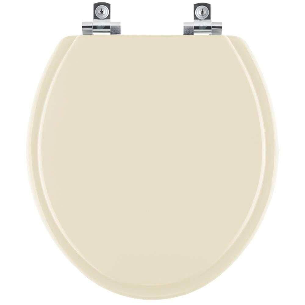 Assento Sanitário Soft Close Convencional Oval Creme para vaso Deca