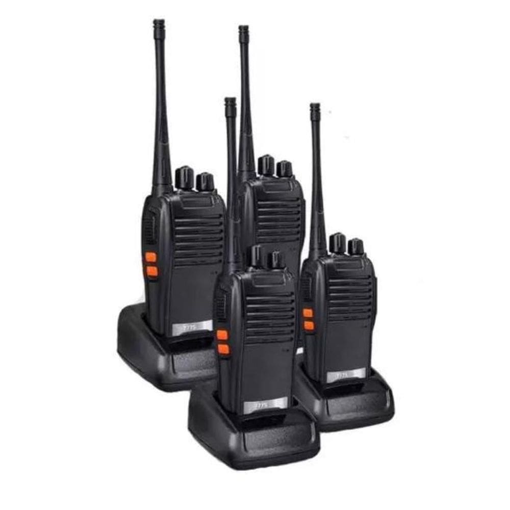 Kit Par 4 Radio Baofeng 777S Walk Talk Comunicador 16 Canais