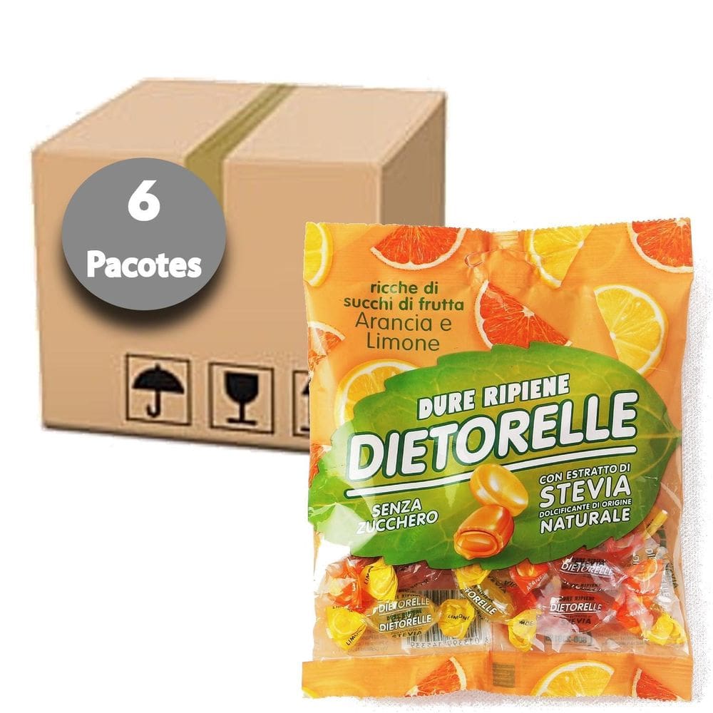 Bala Dura Laranja E Limão Dietorelle 70G 6 Unidades