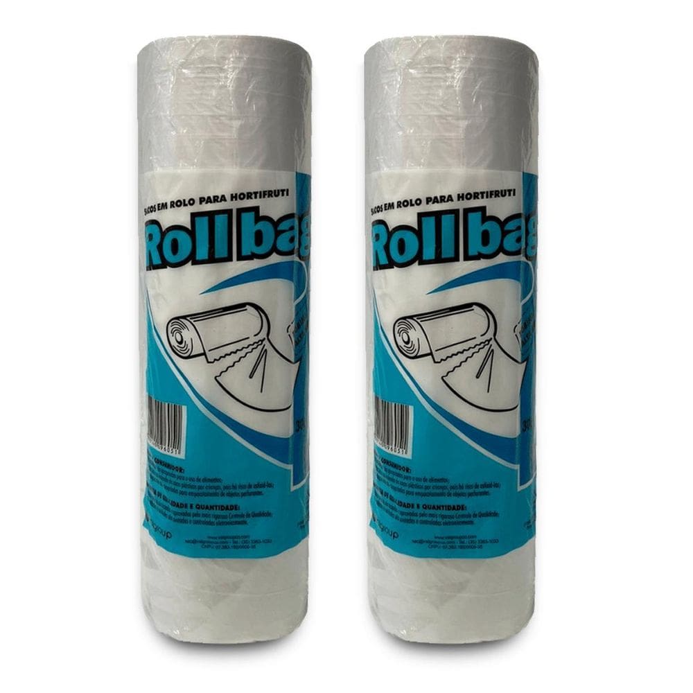 Kit 2 Bobinas Sacos Transparente Picotada 30X40 C/500 Sacos