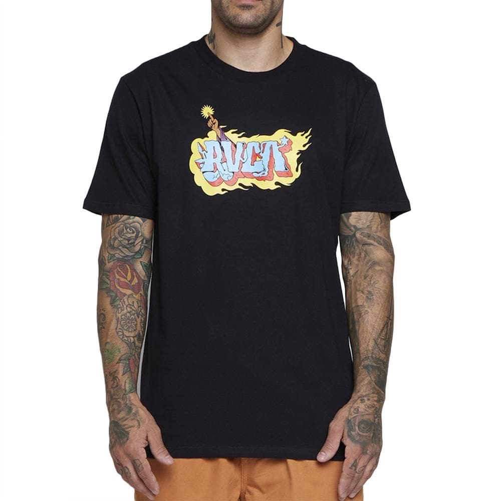 Camiseta RVCA Wizardry SM25 Masculina Preto