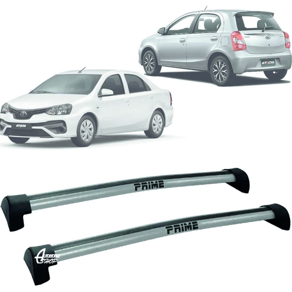 Rack Teto Aluminio Prime Toyota Etios Sedan Hatc Prata PR033