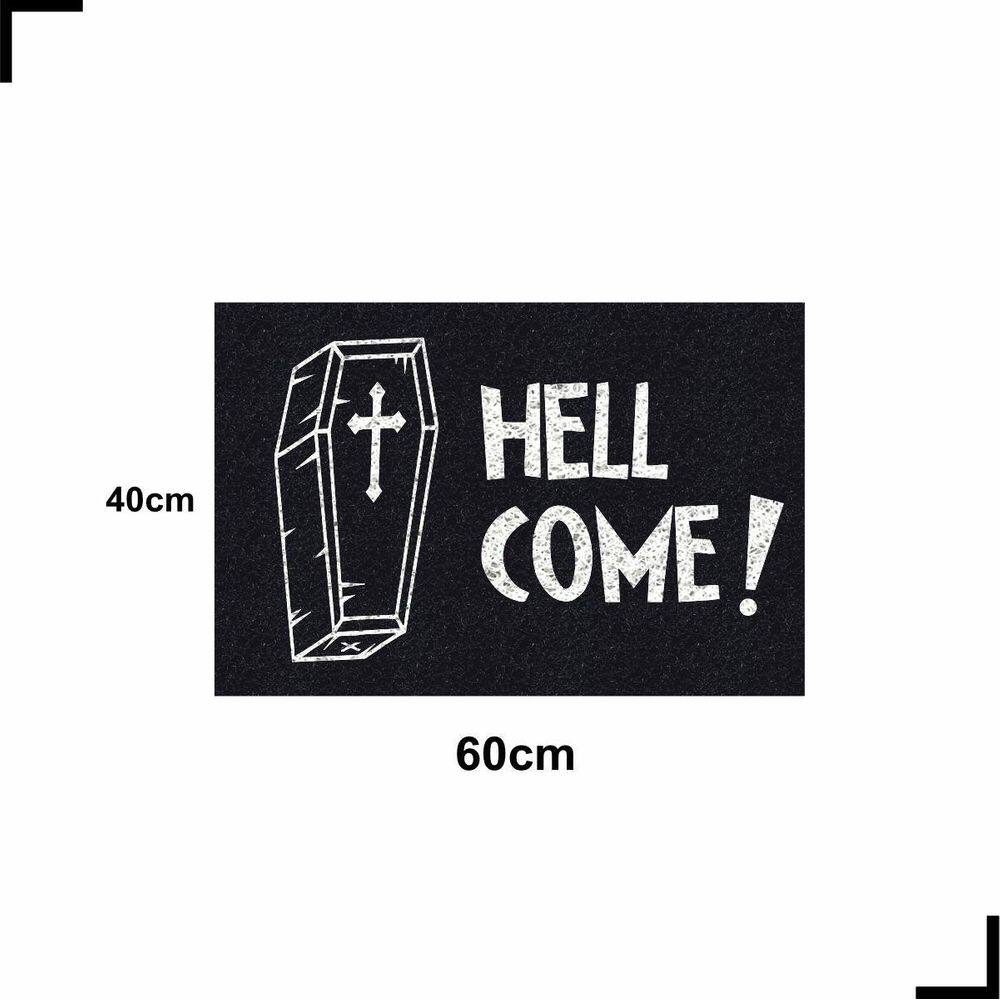Tapete Capacho Terror Hell Come 60X40 Halloween Fantasma