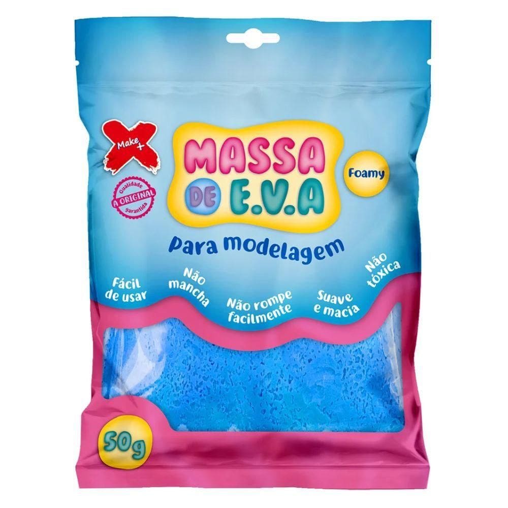 Massa De Eva Make+ 50g Azul Claro