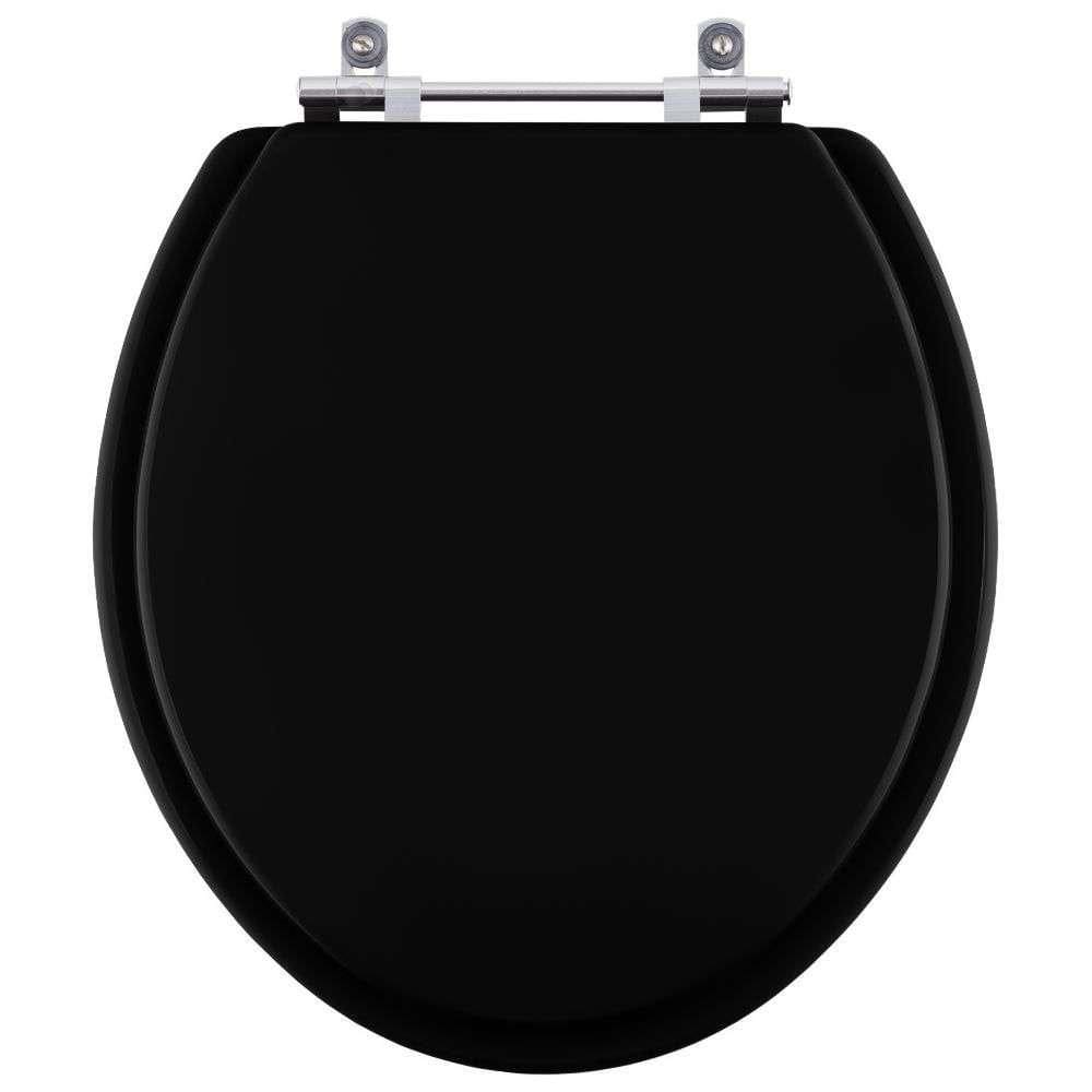 Assento Sanitário Laqueado Evolution Preto para louça Santamarina