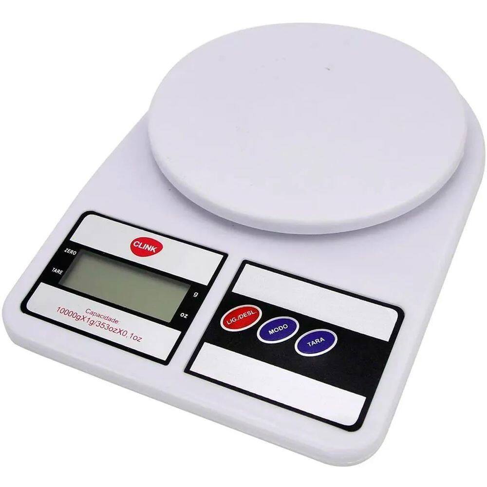 Balança Digital Cozinha 10kg Precisão SF-400 Branco