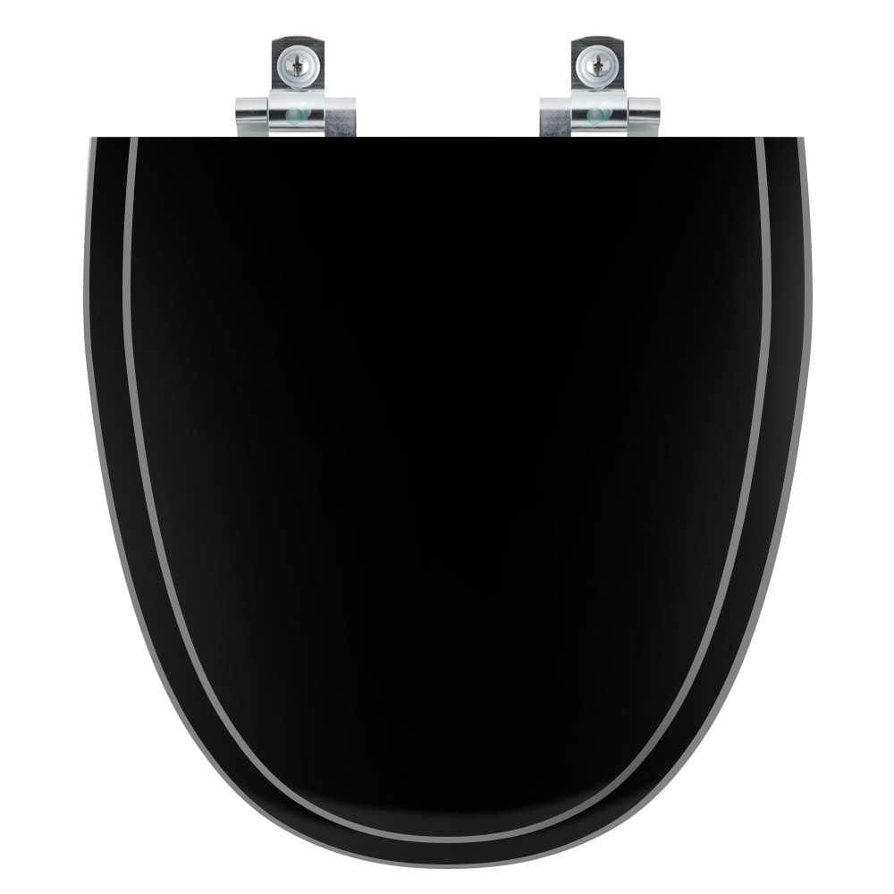 Assento Sanitário Soft Close Aloha Preto para vaso Celite
