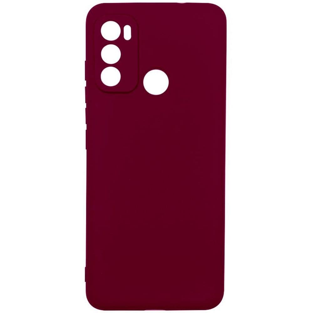 Capinha Moto G60 Silicone Aveludado - Bordô