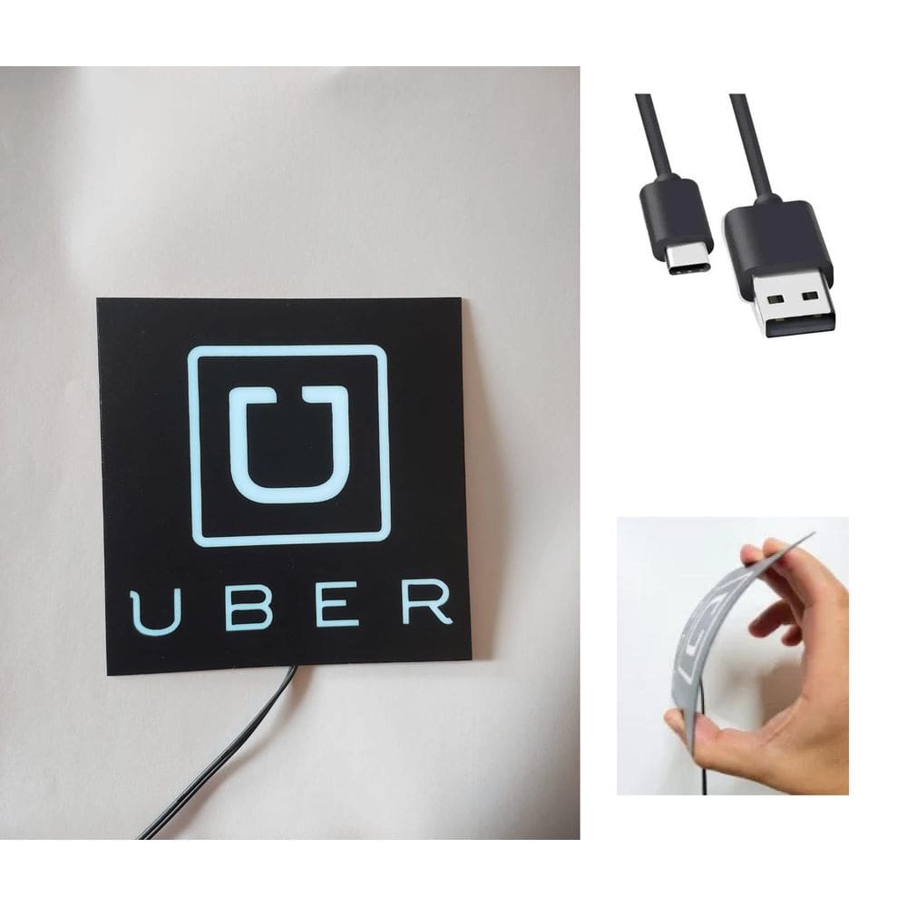 Placa De Led Com Entrada Usb Para Motorista De Aplicativo