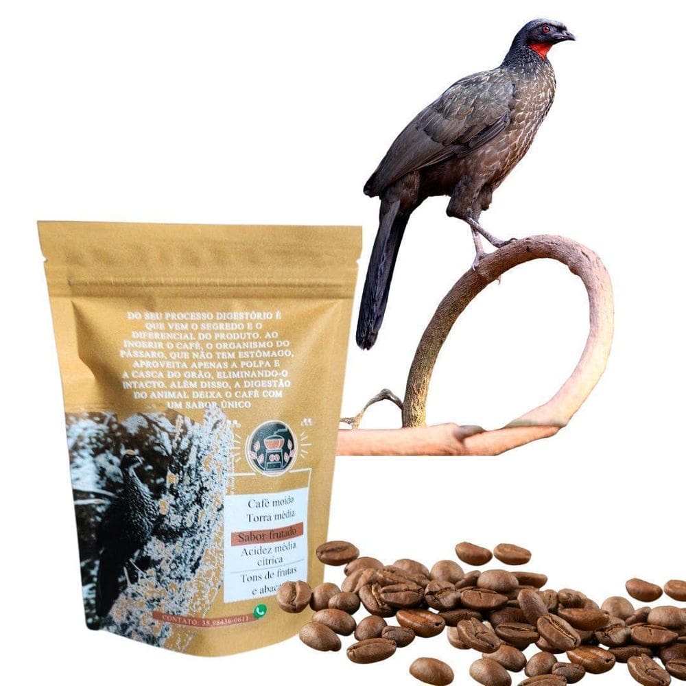 Café Da Ave Pássaro Jacu Bird 150 Grama Em Grãos Torrado