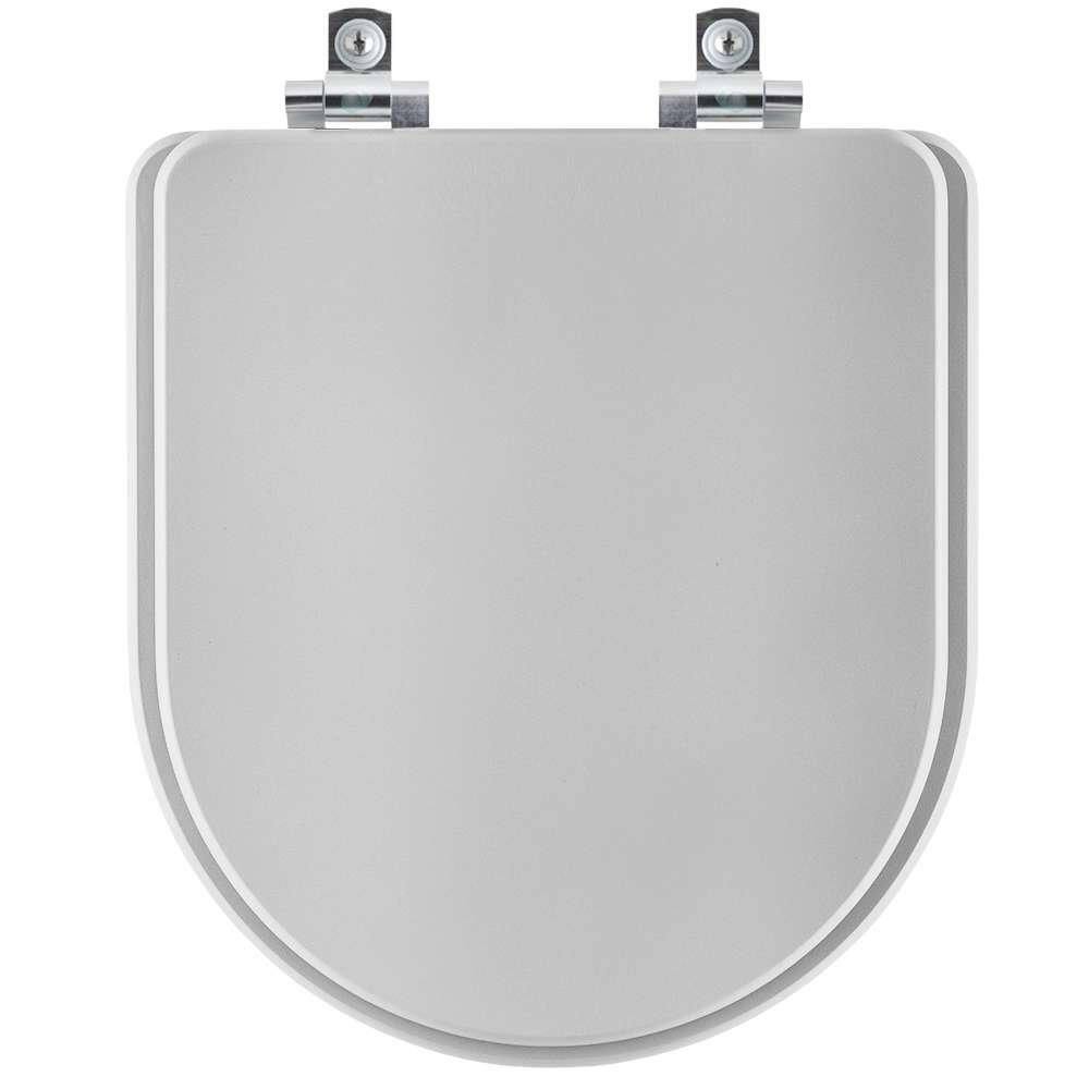 Assento Sanitário Soft Close Oxford Cinza Real para vaso Deca