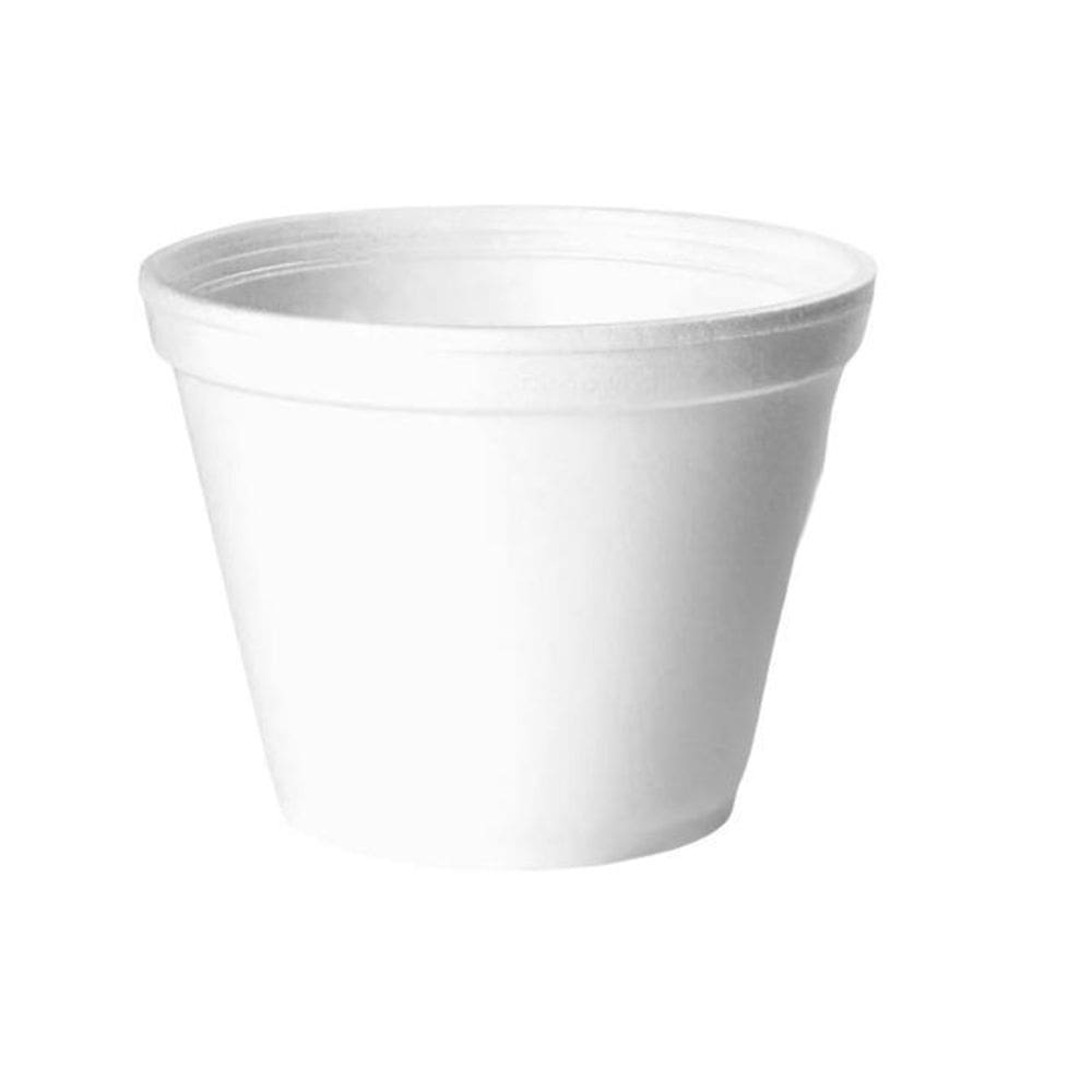 Pote Térmico Descartável Sopas Caldos Isopor 360Ml-Kit 50Un