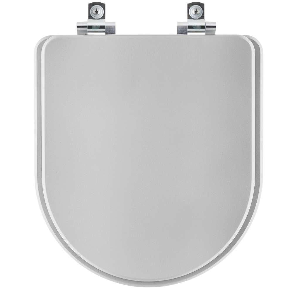 Assento Sanitário Soft Close Nuova Cinza Real para vaso Deca