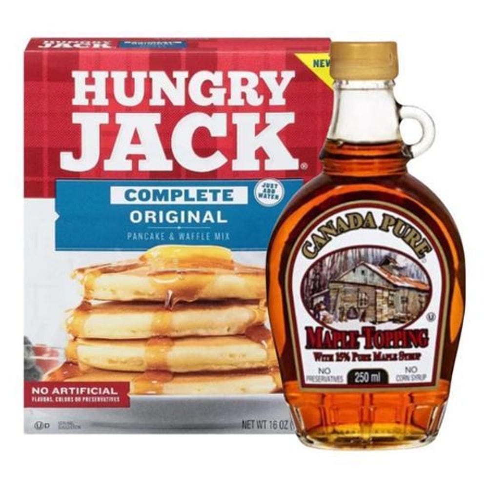 Kit Mistura Panqueca Pancake Hungry Jack + Maple Syrup 15%