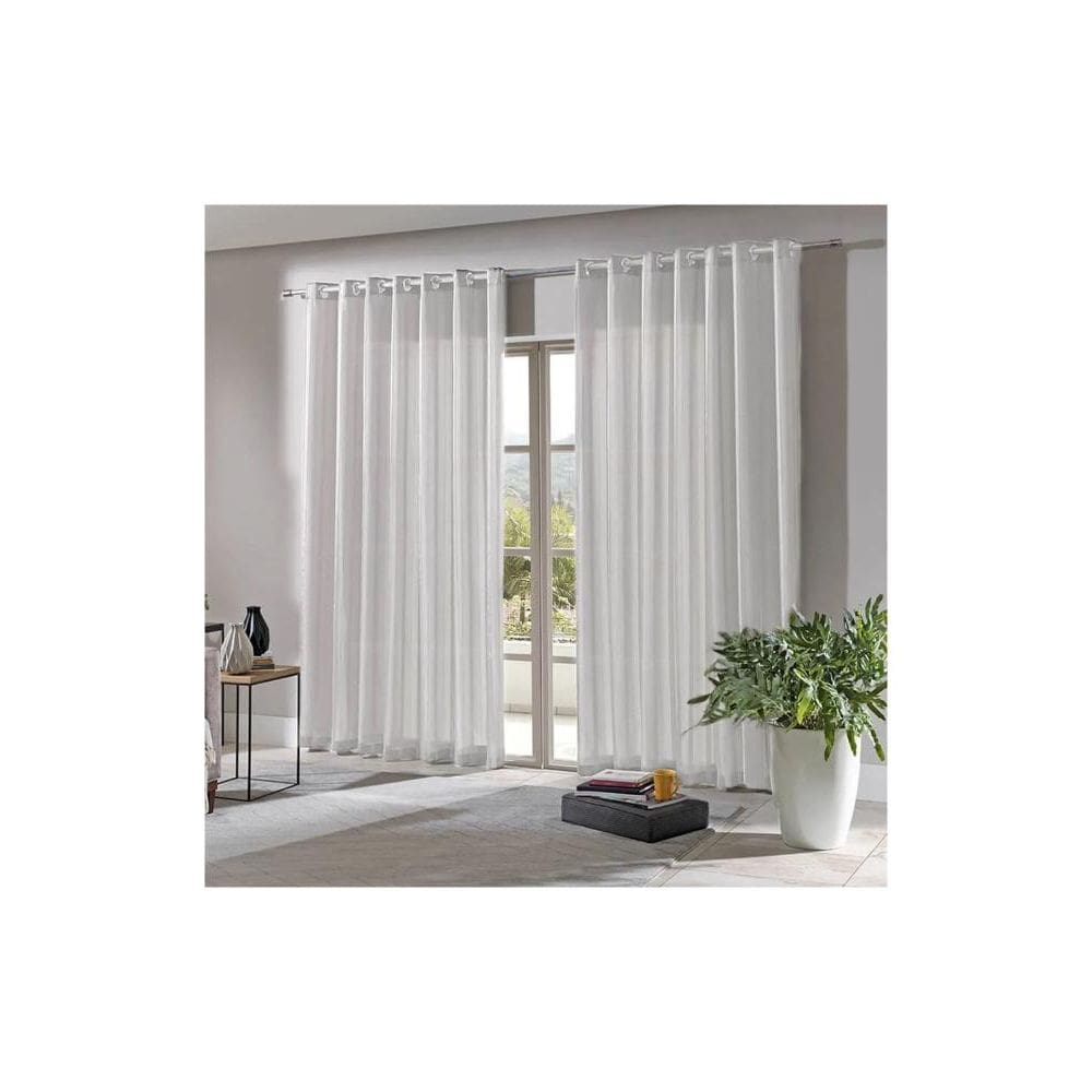 Cortina Bella Janela 420x230 cm Pratika Partenon Com Forro Branco 01