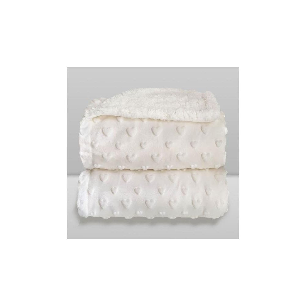 Cobertor Donna Laço Bebê Plush com Sherpa Hearts