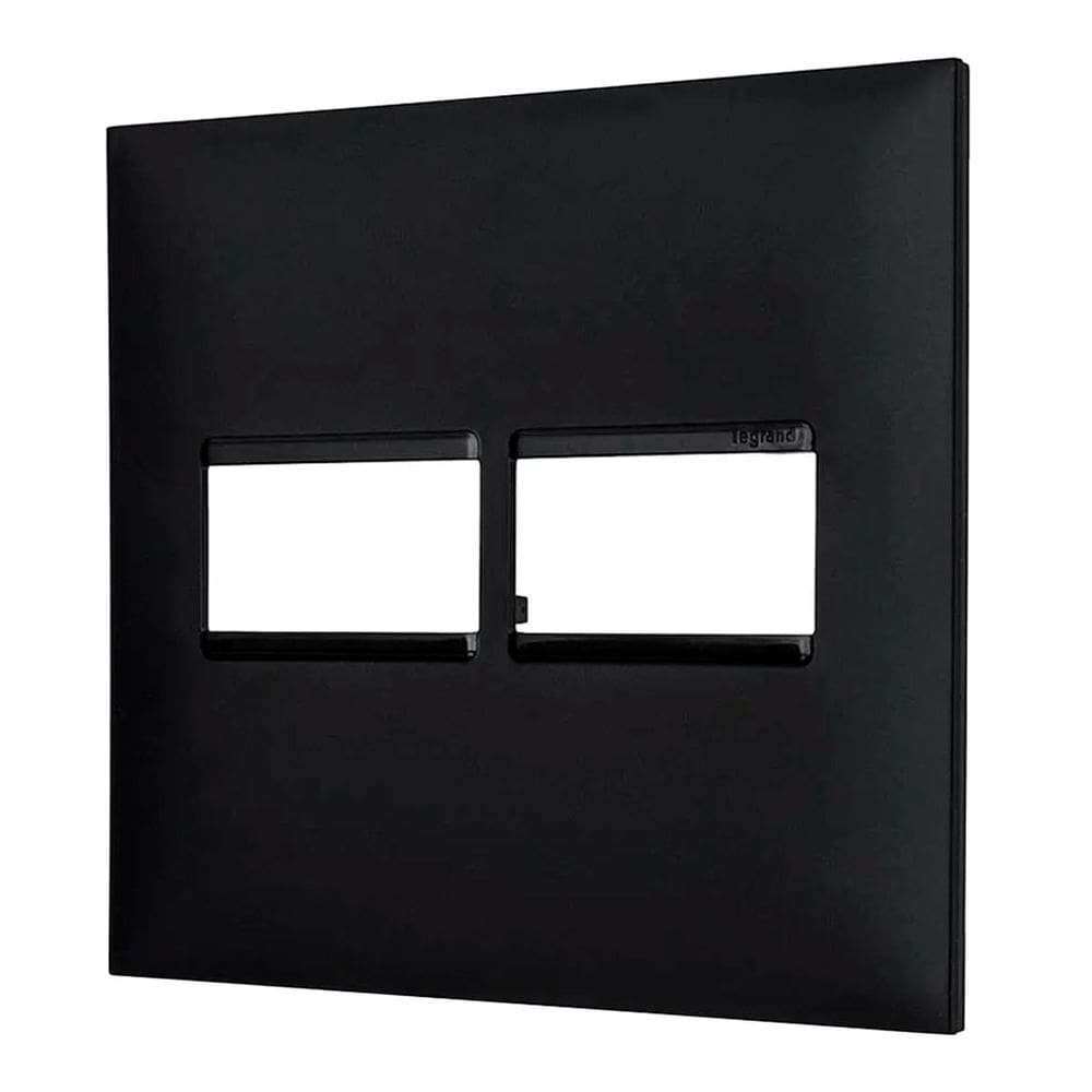 Placa Pial Plus + Preta 4x4 2 Módulos