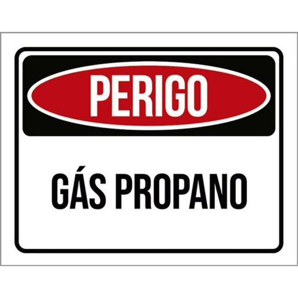 Kit 5 Placas Perigo Gás Propano 36X46