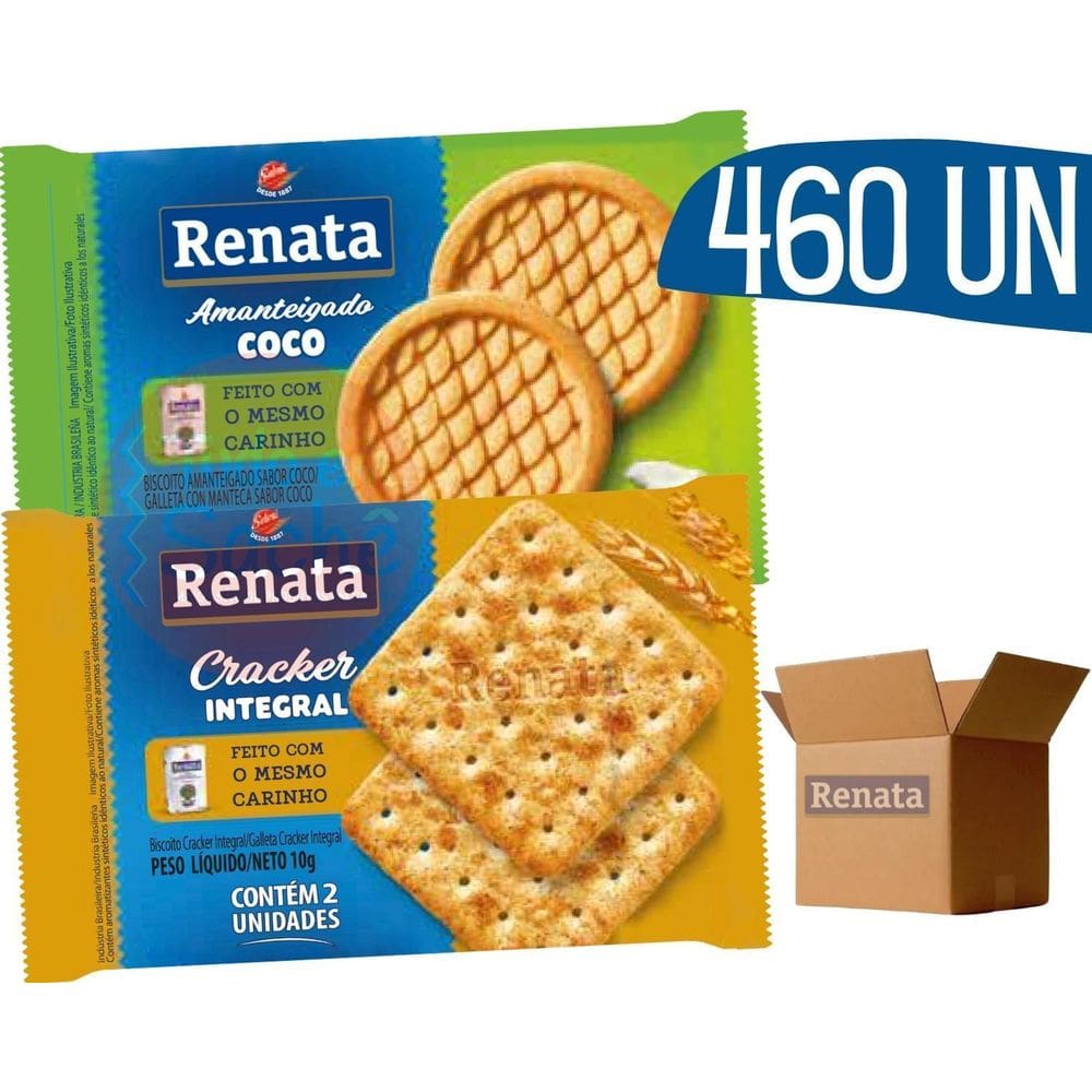 Biscoito Em Sache Renata Coco E Cracker Integral - 460 Und