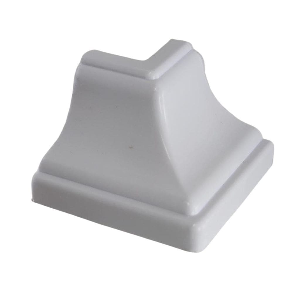 Kit 5 Canto Externo Branco Para Moldura Forro Rodaforro Pvc