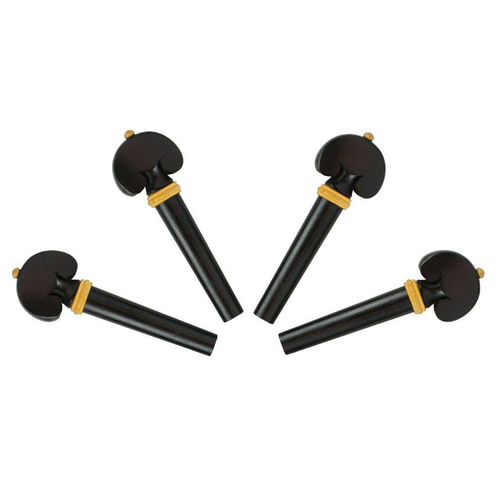 Cravelhas Ébano Coração Violino 4/4 7mm - Kit 4 Unid.