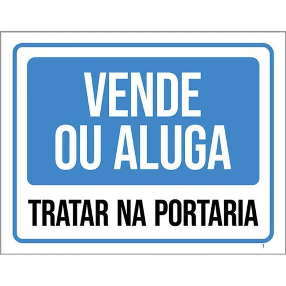 Kit 3 Placas Sinalização - Vende Ou Aluga Tratar Na Portaria