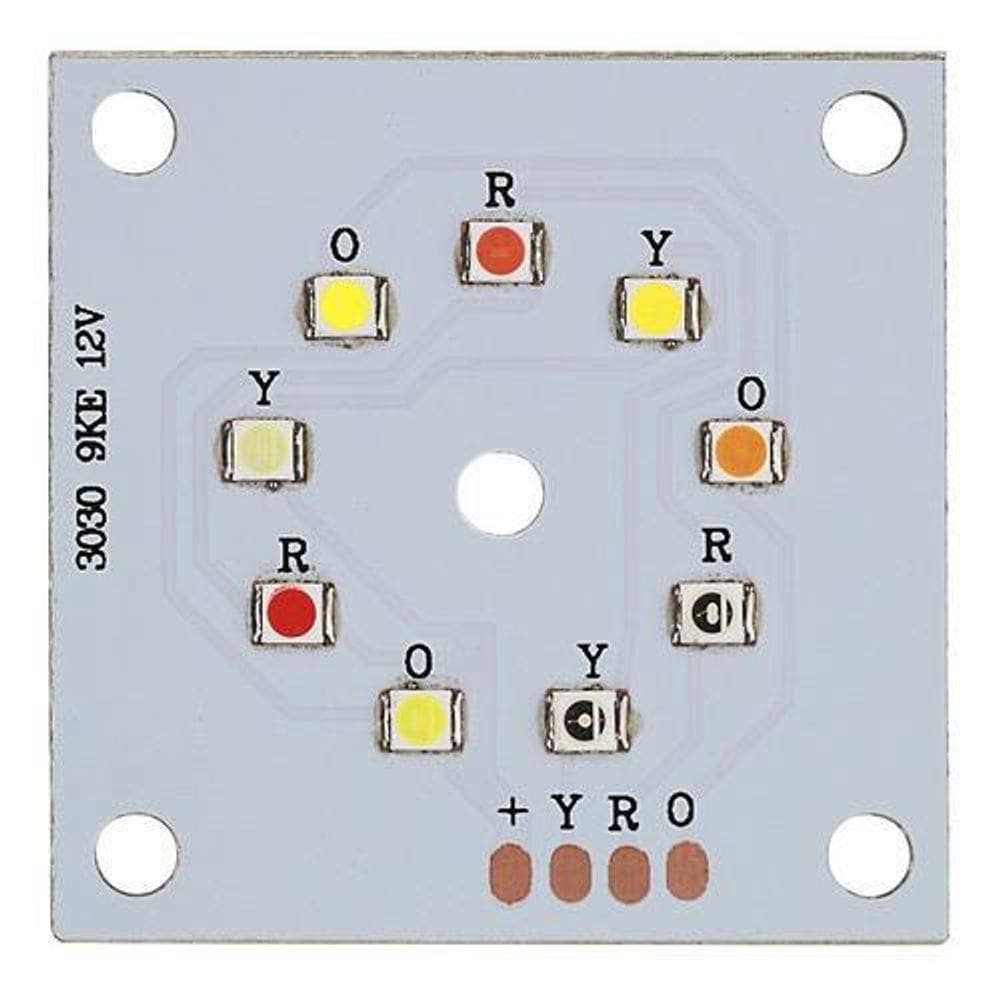 Placa De Led Para Reposição Multi Raio Derby Fx 9 Leds Rgbw