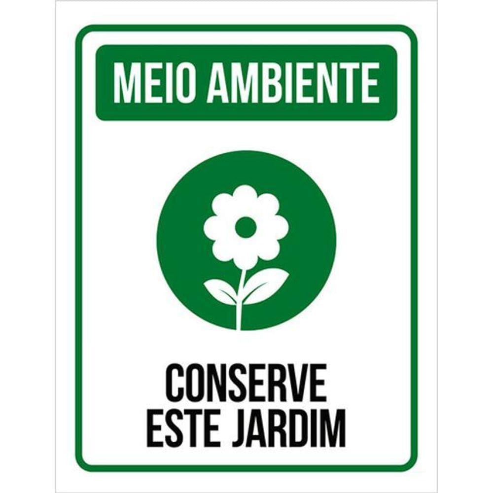 Kit 5 Placas Meio Ambiente Conserve Este Jardim