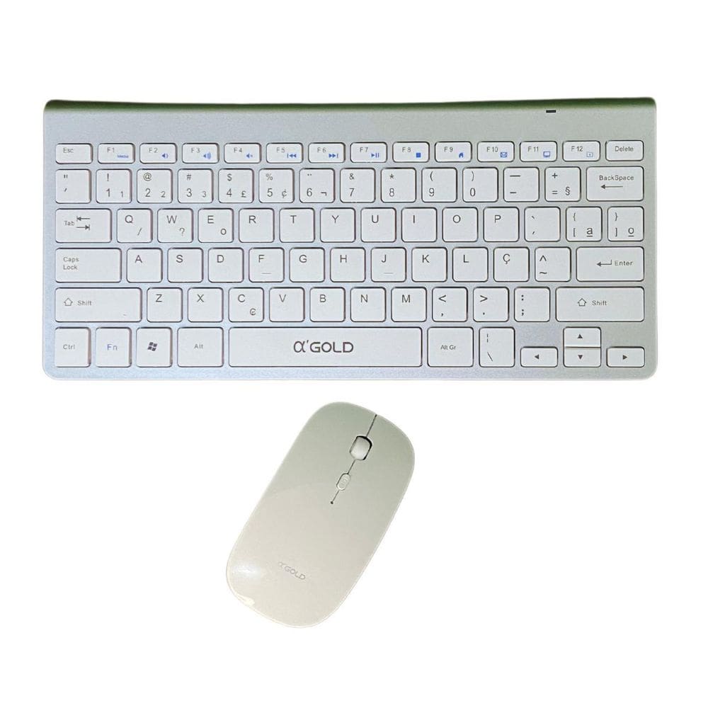 Kit Teclado E Mouse Sem Fio Wireless Abnt2 Para Pc/ Notebook