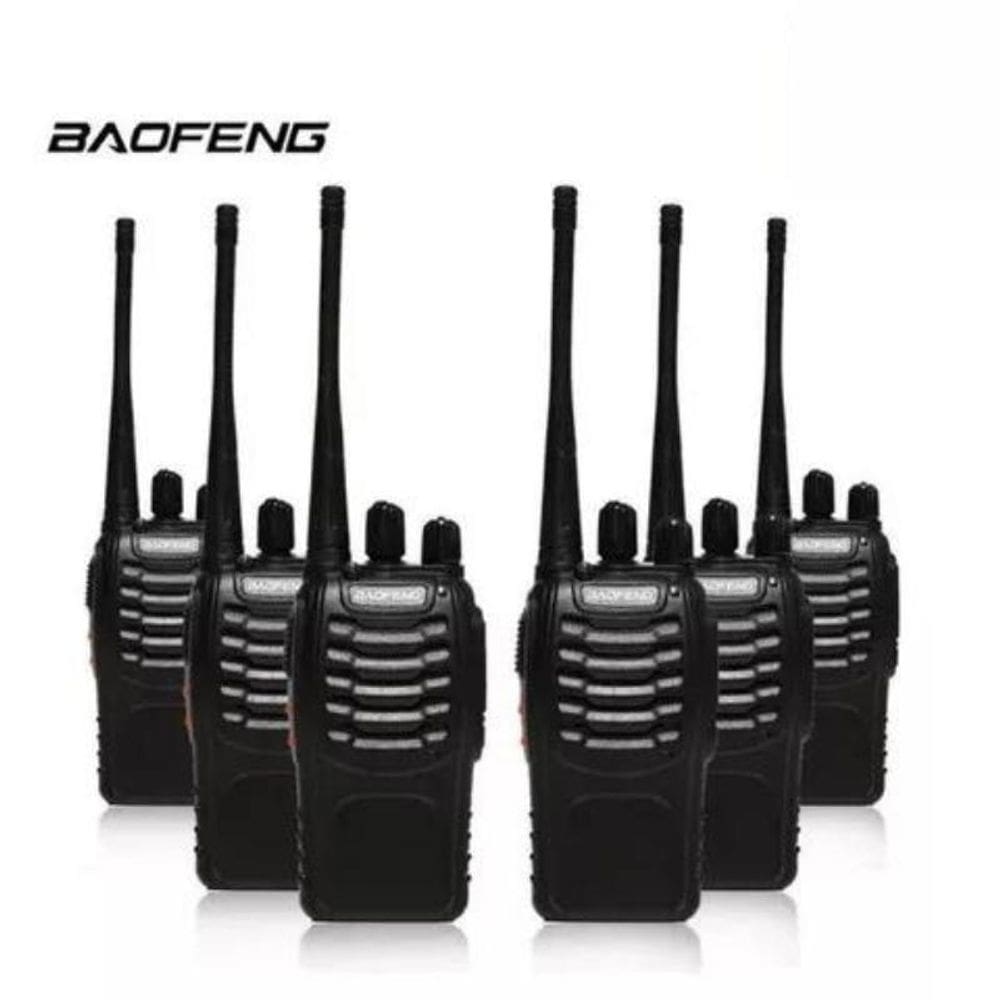 Kit 6 Rádios Comunicador Walk Talk Baofeng 777S Amador