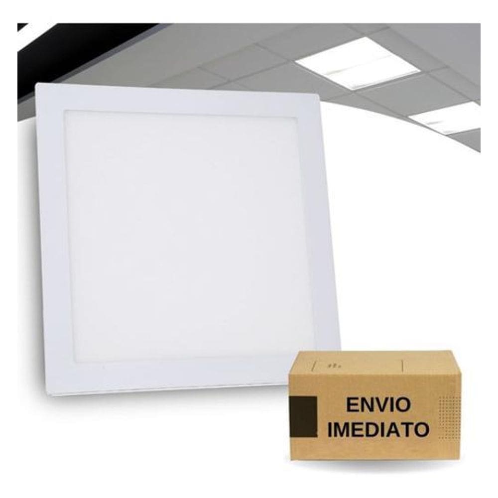 Painel Plafon Quadrado Embutir/Slim Led 24W - Neutro