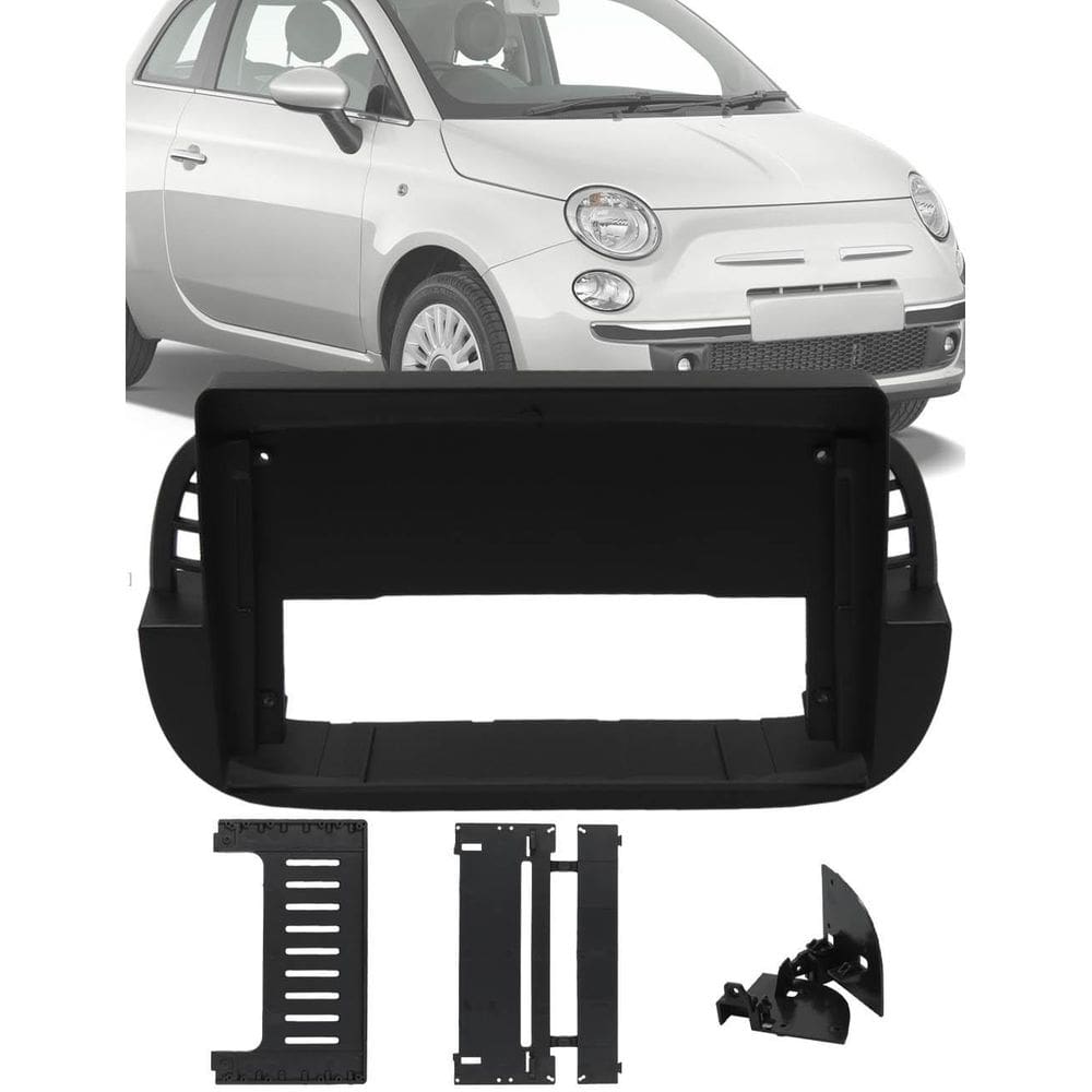 Moldura Painel 2 Din 9 Polegadas Fiat 500 2007 Até 2014