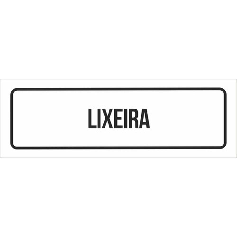 Placa De Sinalização Setor - Lixeira  30X10