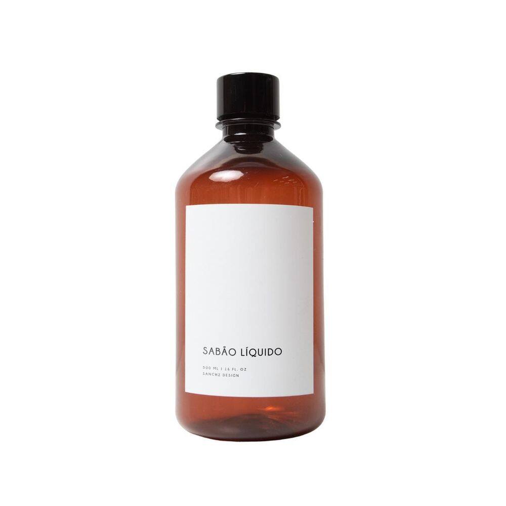 Frasco Âmbar Minimal Sabão Líquido - 500Ml Branco