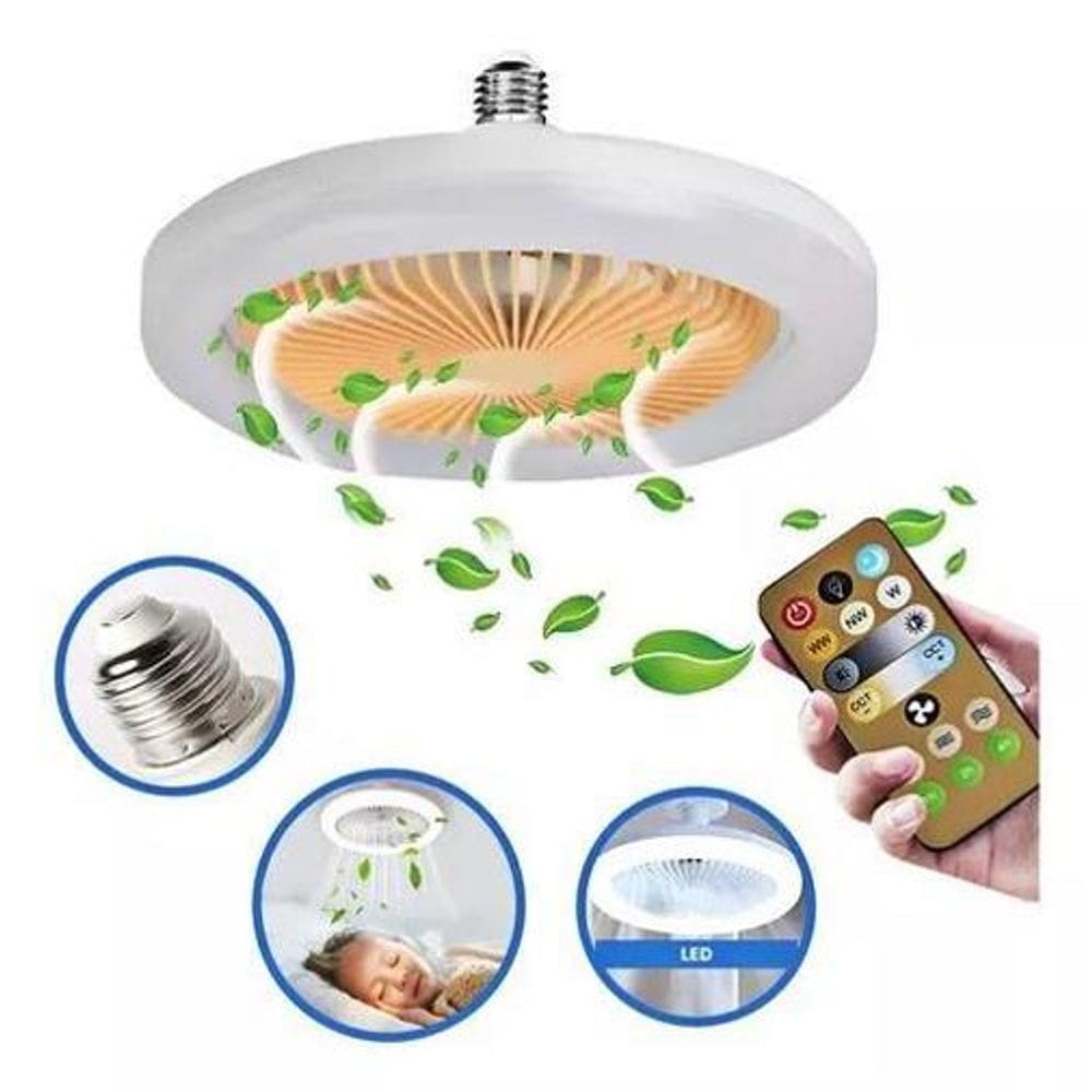 Ventilador Teto: Brilho Contemporâneo Lâmpada Led Ajustável